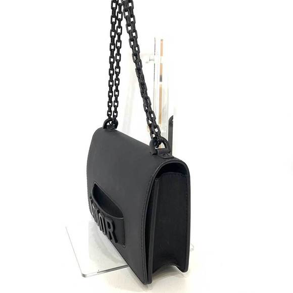 Dior Small Chain Grey/Black J'A Bag Shoulder Leather  Christian - Picture 1 of 6